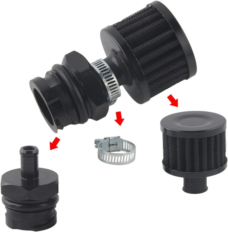 Wivplex Billet Black Aluminum Valve Cover Oil Cap with Filter - Image 4