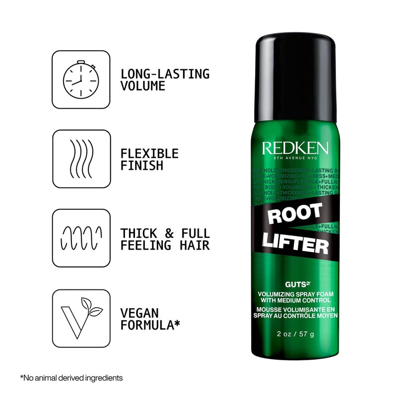 Redken Root Lifter Volumizing Spray Foam | For All Hair Types | Provides Body, Volume & Anti-Frizz Protection | Medium Control | 2 Oz - Image 2