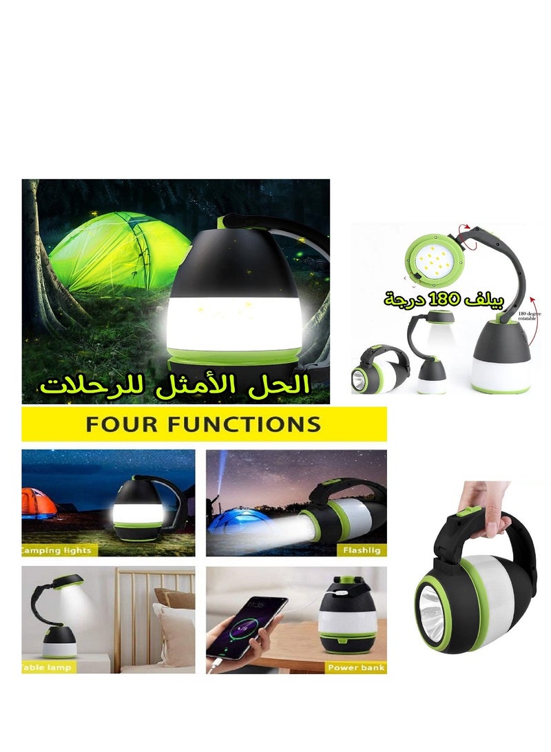 مصباح طوارئ قابل لاعادة الشحن متعدد الوظائف،للتخييم والمنزل والمكتب - مستويات تشغيل متعددة - Image 2