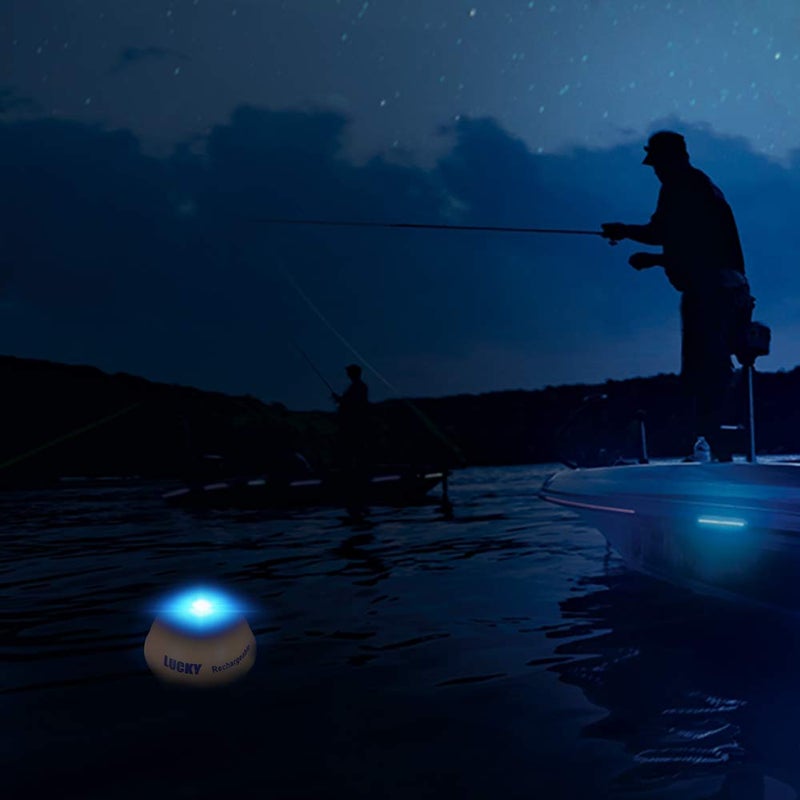 LUCKY Portable Fish Finder Transducer Sonar Sensor 147 Feet Water Depth Finder LCD Screen Echo Sounder Fishfinder with Fish Attractive Lamp for Ice Fishing Sea Fishing - Image 2