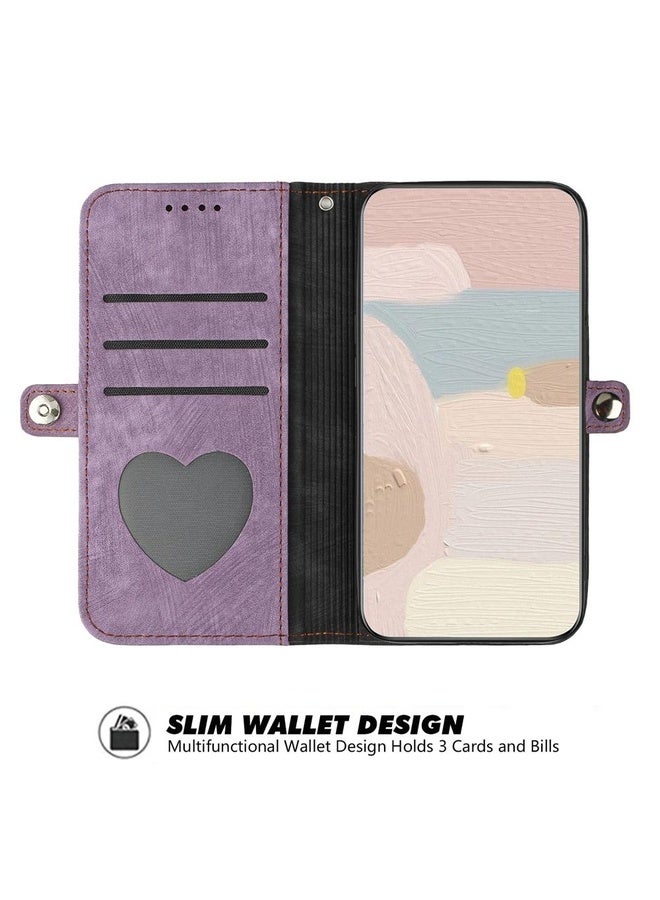 BURAQ Case Cover For Samsung Galaxy A56 5G Side Buckle Double Fold Hand Strap Leather Phone Case(Purple) - Image 4