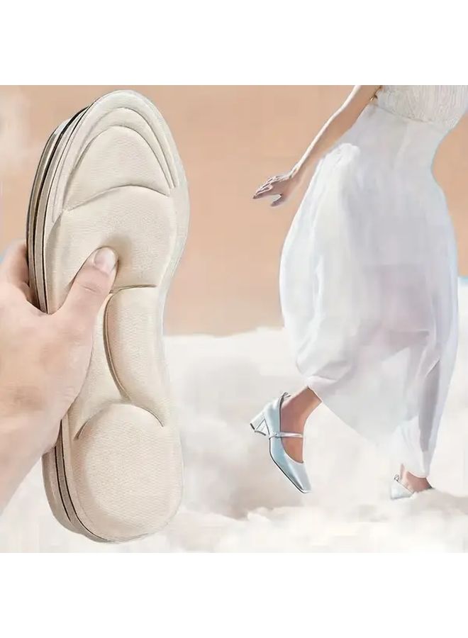 Black 2pcs Deodorizing Insoles For Men Women 6D Ergonomic Design Thick Soft Breathable Memory Foam Cushioning Support For High Heels Comfortable Footwear - Image 4