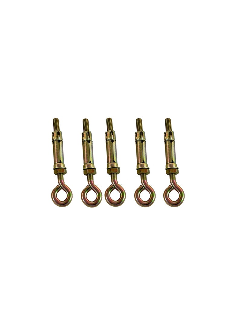 High Strength Metal Sleeve Shield Closed Hook/Eye Hook | Open Hook Anchor Bolt Pack of 5 (CLOSED HOOK, 10 MM)  - Image 2