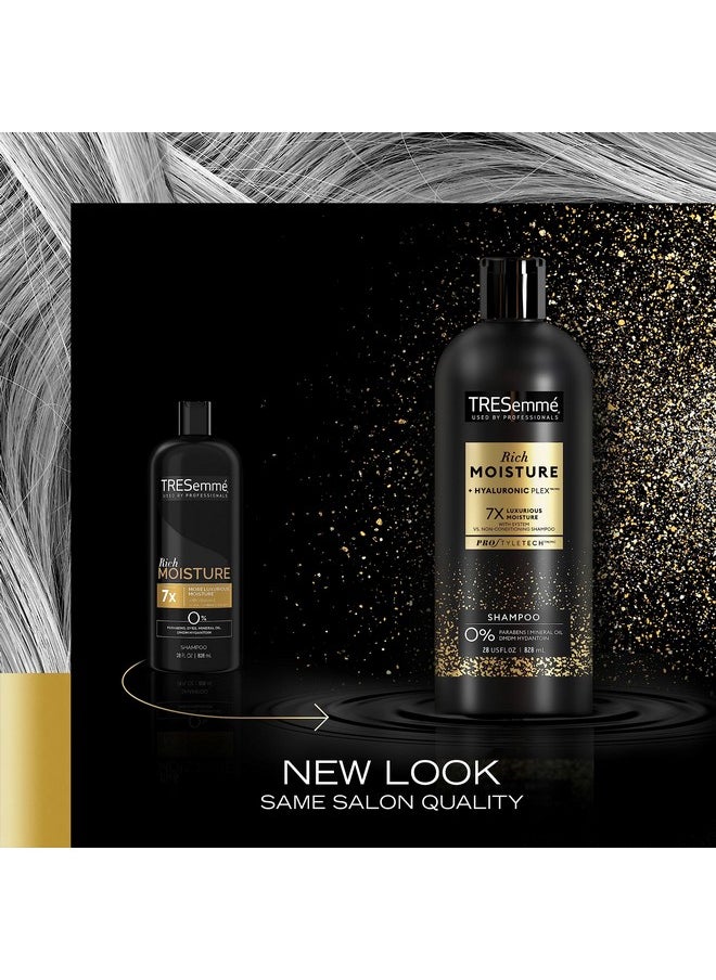 TRESemmé Shampoo & Conditioner Sulfatefree Family Size Moisture Rich Hair Treatment For Dry Damaged Hair Hydrating Hyaluronic Acid Vitamin C And Biotin For Hair Repair 28 Oz (2 Piece Set)  - Image 4