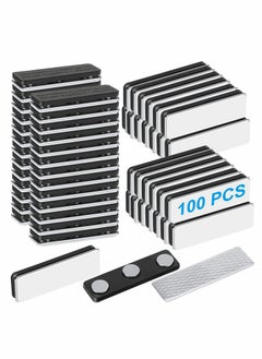 KASTWAVE Magnetic Name Tag, 100 Pcs Magnetic Badge Holder for Clothes, Metal Magnetic Tags with 3 Neodymium Magnets  - Image 1