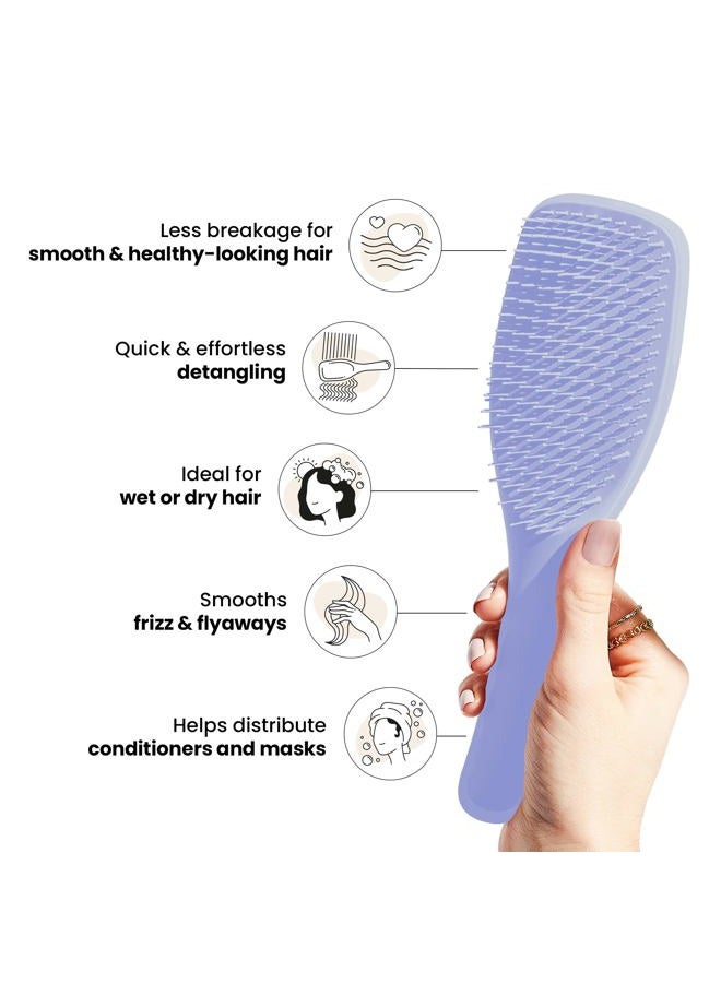 TANGLE TEEZER فرشاة تانجل تيزر النهائية لفك تشابك الشعر الرطب والجاف، تقضي على العقد وتقلل من التكسر لجميع أنواع الشعر، لافندر حلو - Image 4