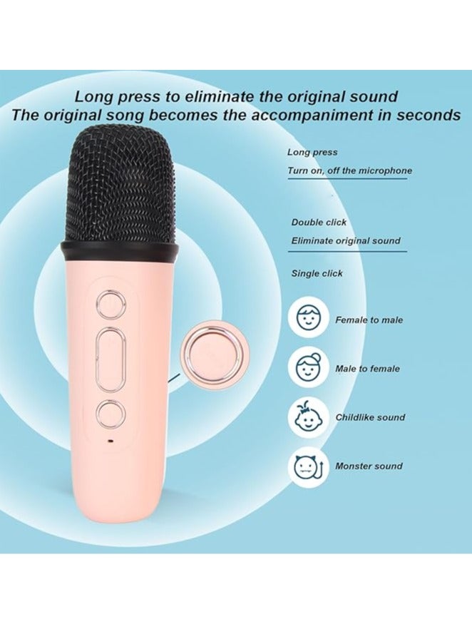 Karaoke Machine with Two Wireless Microphones, Y1 Karaoke Speaker with RGB Light, Bass Height Bluetooth Speaker, PA System, Connect to TVs, Phones, for Party - Image 3