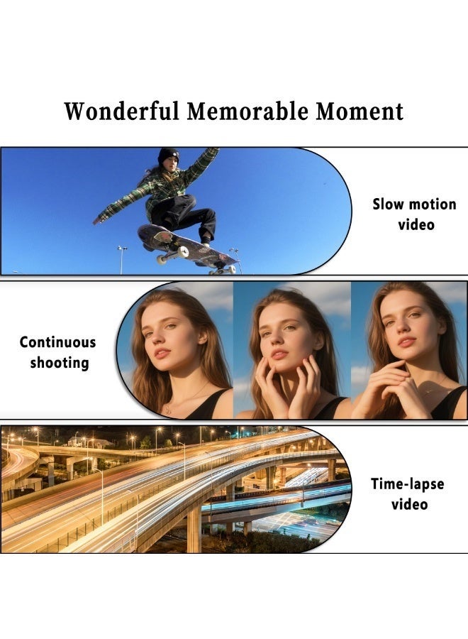 Digisand Digital Camera, 5K Point and Shoot Digital Cameras with 128GB SD Card, 75MP Digital Camera for Photography and Video, Vlogging Camera with 3'' Flip Screen, 18X Digital Zoom Cameras Digital for Kids Boys Girls, Card Reader - Image 5