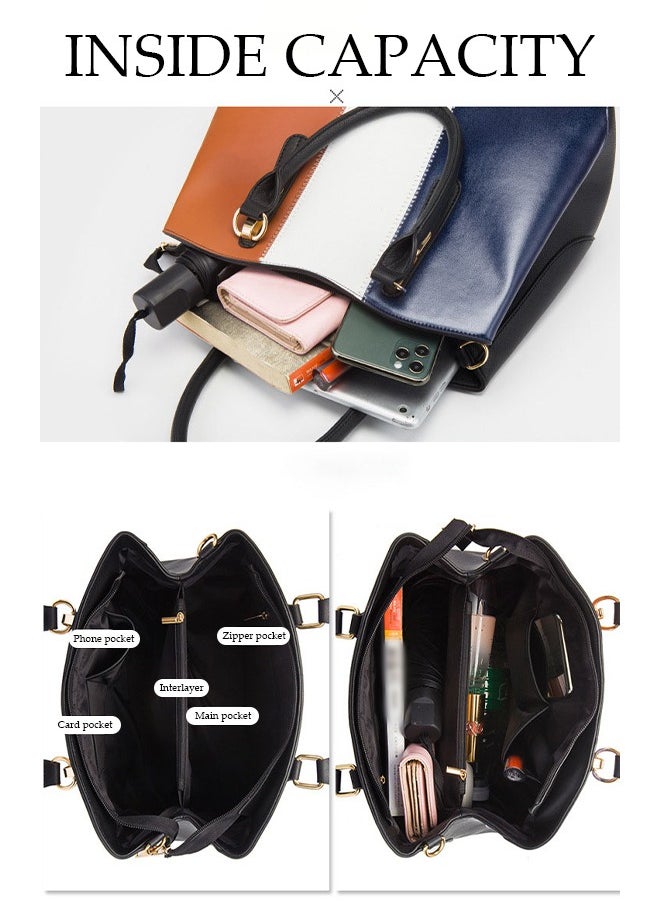 DUNISO - 4pcs Women Fantionable Handbag and Satchel Clutch Purse Leather Tote Shoulder Bag Large Satchel Top Handle Work Bag Crossbody bag Set - Image 1