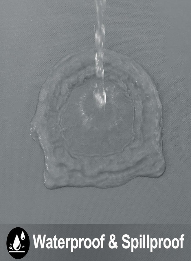 Smiry Rectangle Table Cloth 60x140 Inch, Waterproof Wipeable Vinyl Tablecloths Protector, Oil Spill Proof Plastic Table Cover for Dining, Picnic, Camping, Outdoor, Grey - Image 2