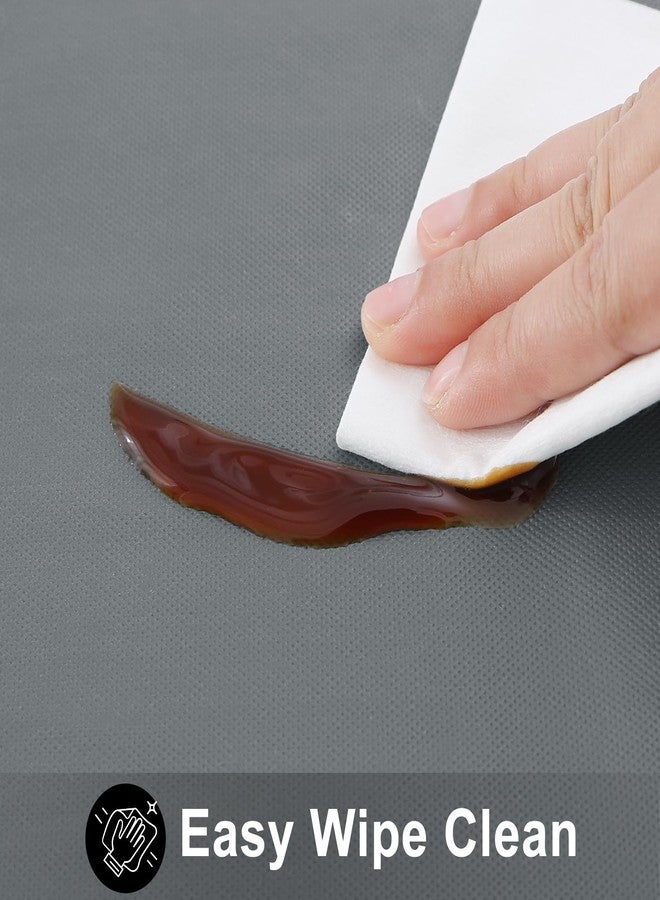 Smiry Rectangle Table Cloth 60x140 Inch, Waterproof Wipeable Vinyl Tablecloths Protector, Oil Spill Proof Plastic Table Cover for Dining, Picnic, Camping, Outdoor, Grey - Image 3