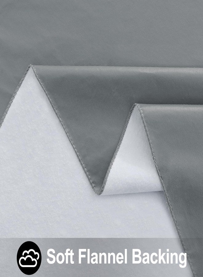 Smiry Rectangle Table Cloth 60x140 Inch, Waterproof Wipeable Vinyl Tablecloths Protector, Oil Spill Proof Plastic Table Cover for Dining, Picnic, Camping, Outdoor, Grey - Image 4