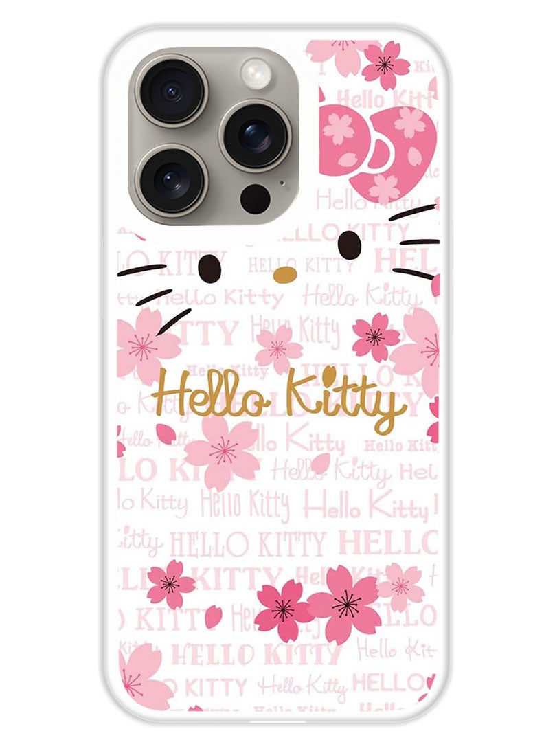 Theodor Protective Case Cover For APPLE IPHONE 15 Pro Max Hello Kitty (White Bumper) - Image 1