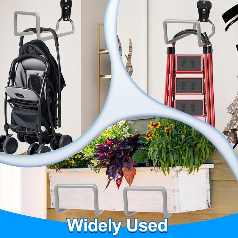 PeoMev حامل خرطوم حديقة - حامل خرطوم حديقة معدني مثبت على الحائط لحمل خرطوم المياه في الخارج، حامل خرطوم ثقيل لتخزين خرطوم المياه - Image 5