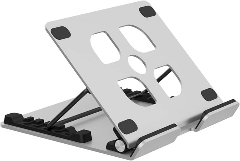 Computer Stand, Lightweight Aluminum Laptop Stand Angle Adjustable, Cooling Holes Raise 8-18 Inch Laptop Stand - Image 1