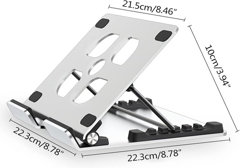 Computer Stand, Lightweight Aluminum Laptop Stand Angle Adjustable, Cooling Holes Raise 8-18 Inch Laptop Stand - Image 4