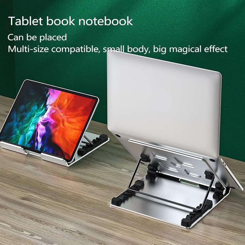 Computer Stand, Lightweight Aluminum Laptop Stand Angle Adjustable, Cooling Holes Raise 8-18 Inch Laptop Stand - Image 2