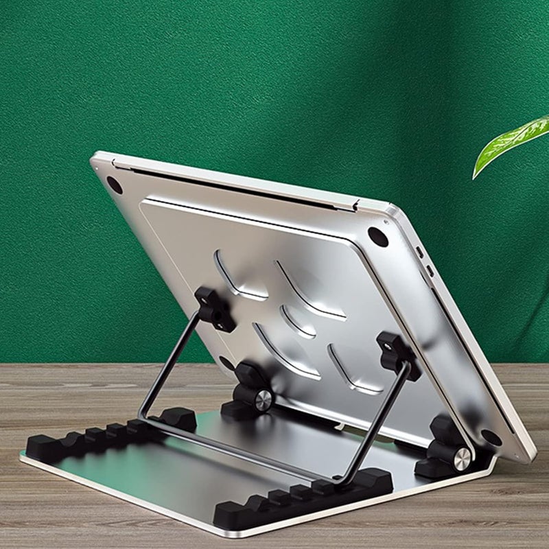 Computer Stand, Lightweight Aluminum Laptop Stand Angle Adjustable, Cooling Holes Raise 8-18 Inch Laptop Stand - Image 3