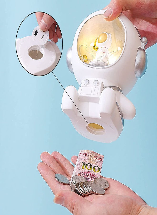 SYOSI Money Box for Kids/Adults Astronaut Piggy Bank Astronaut Figure Ornament Resin Astronaut Planet Statues Money Box Saving Jar for Modern Decor lovely Night Light for Home Office Bedroom Decor - Image 4