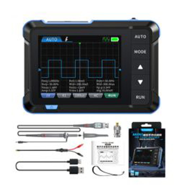 2in1 Oscilloscope Signal Generator: 2.8 Inch Display, 5MS/s Sampling Rate, 1000mAh Battery - Foldable Bracket, Type-C Port, 14 Adjustable Waveforms for Electronic Testing, DIY Learning, Auto Repair - Image 1