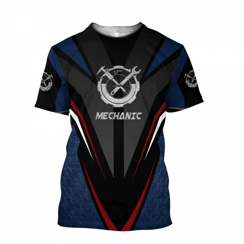 Fashion Personality Casual Short Sleeve Fashion Trend Digital Printing Toolbox Men'S T-Shirt - Image 1