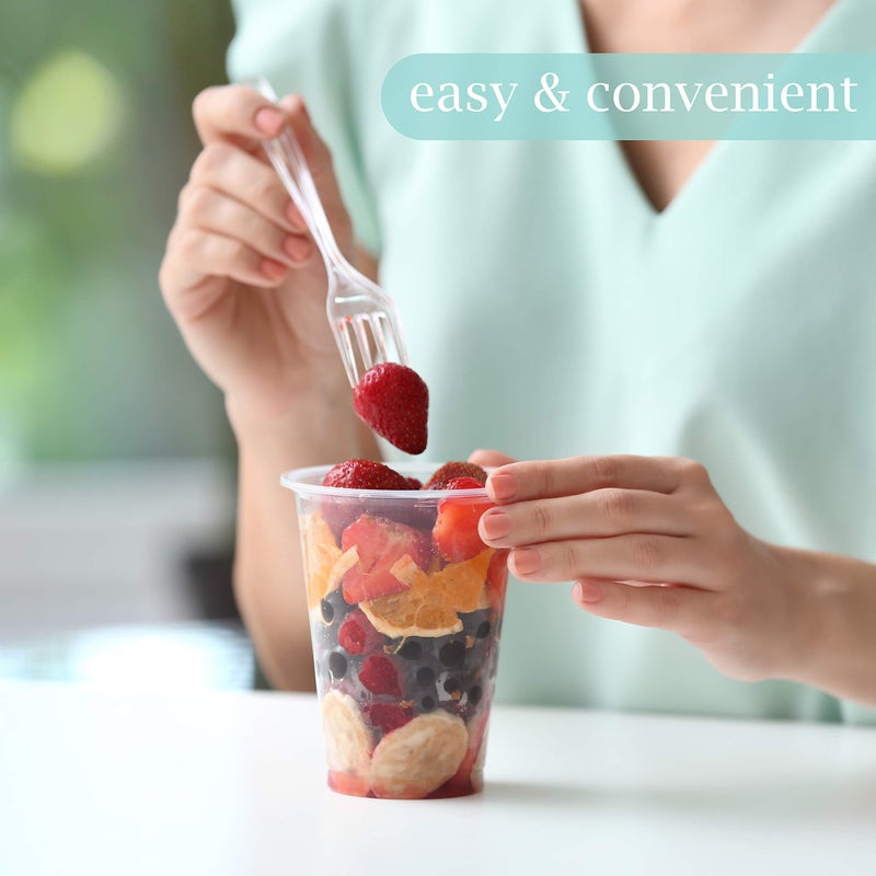 PLASTICPRO Clear Plastic Soup Spoons Disposable Cutlery Medium Weight Utensils 50 Count - Image 4