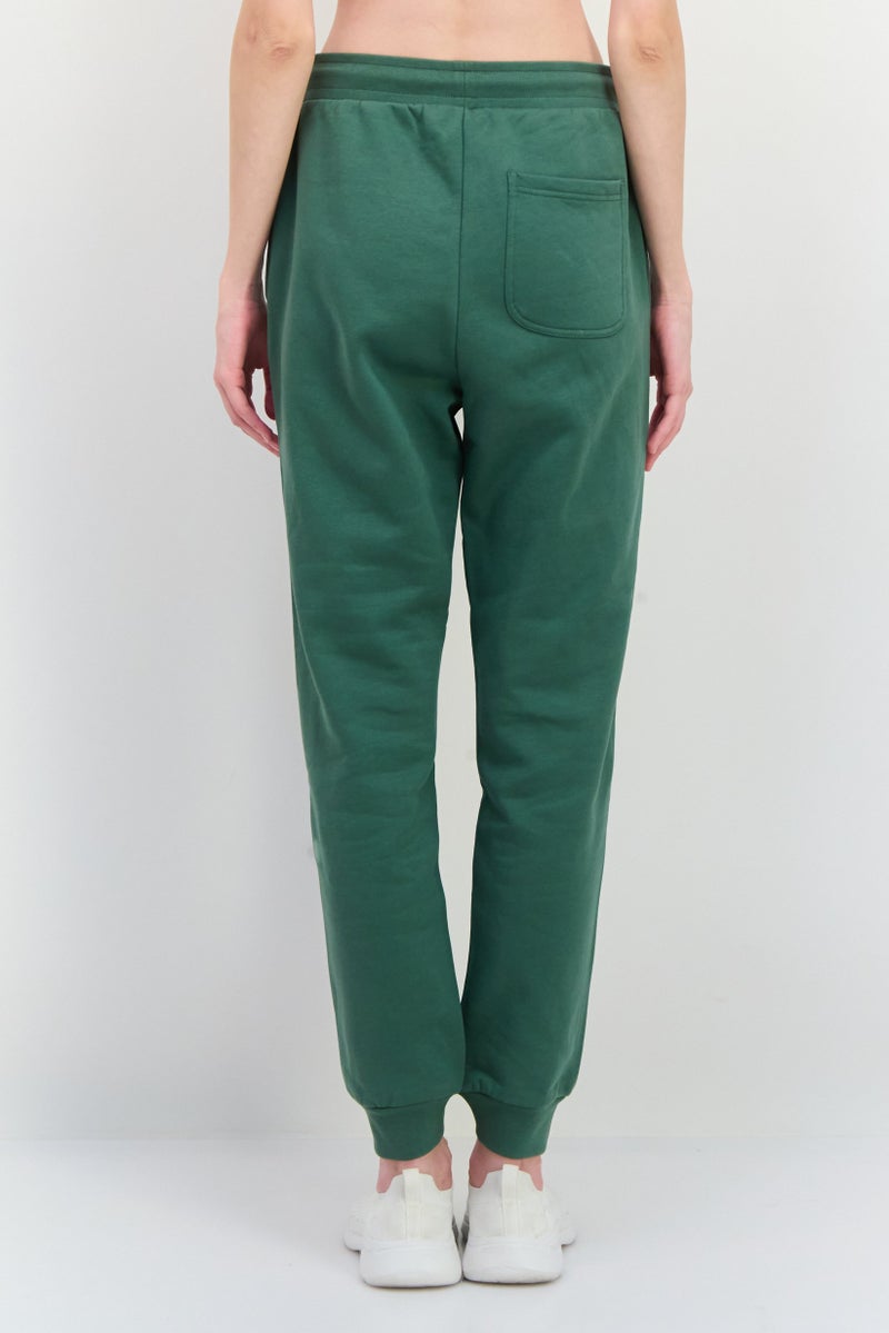 Lyle & Scott Women Regular FIt Embroidered Logo Sweatpants, Green - Image 3