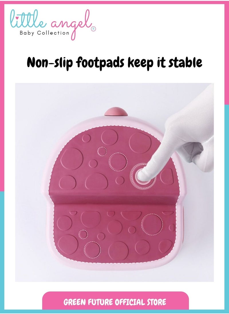 Little Angel Baby step stool with non-slip surface, ideal for toddlers and kids to use in bathrooms, kitchens, and more. Durable, lightweight, and easy to carry for multiple uses.  - Image 2