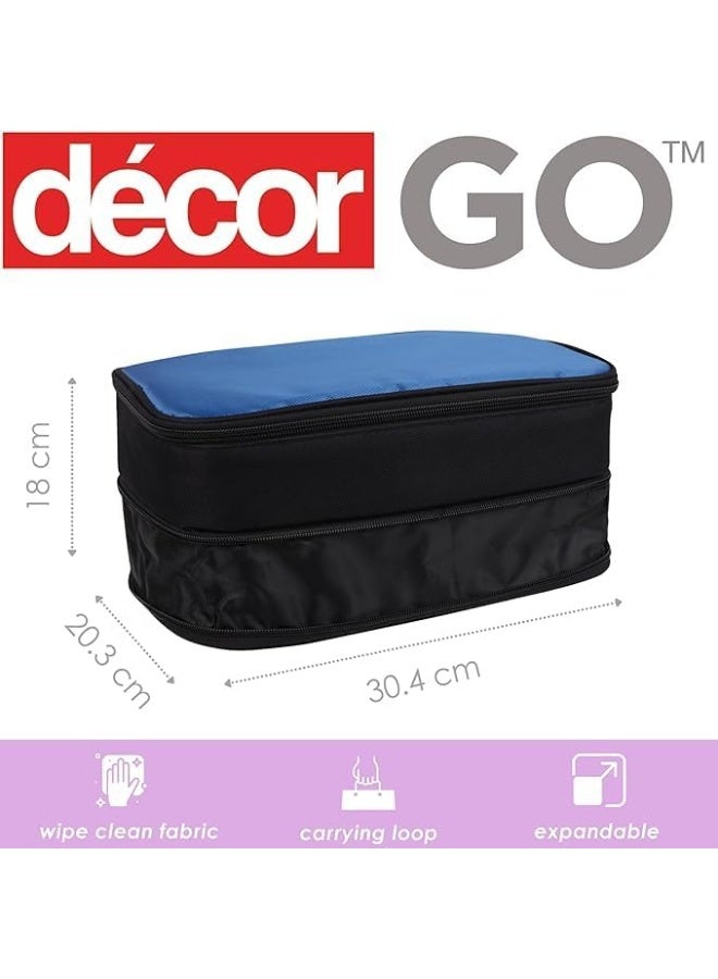 Decor Décor Go Expandable Insulated Cooler Lunch Bag, Nylon Expandable in Size Lunch Box Bags with Zip, Fits Lunchboxes, Bentos & Meal Seats, Triple Layer Insulation, Ideal to Carry Food, Easy to Clean, 4L - Image 3