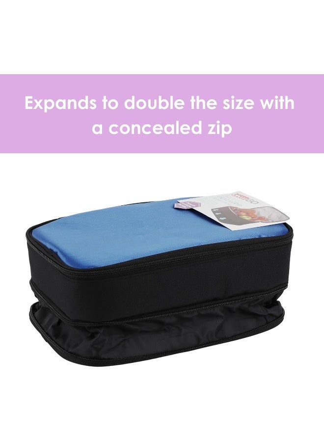 Decor Décor Go Expandable Insulated Cooler Lunch Bag, Nylon Expandable in Size Lunch Box Bags with Zip, Fits Lunchboxes, Bentos & Meal Seats, Triple Layer Insulation, Ideal to Carry Food, Easy to Clean, 4L - Image 4