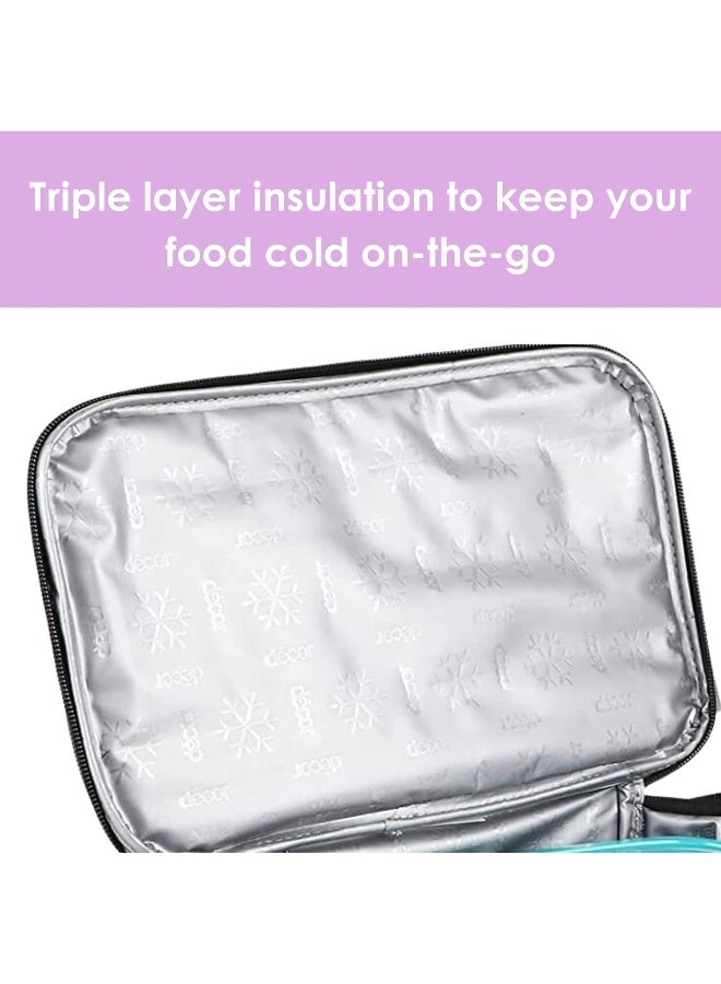 Decor Décor Go Expandable Insulated Cooler Lunch Bag, Nylon Expandable in Size Lunch Box Bags with Zip, Fits Lunchboxes, Bentos & Meal Seats, Triple Layer Insulation, Ideal to Carry Food, Easy to Clean, 4L - Image 5