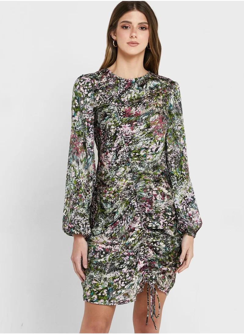 VERO MODA Floral Print Ruched Dress