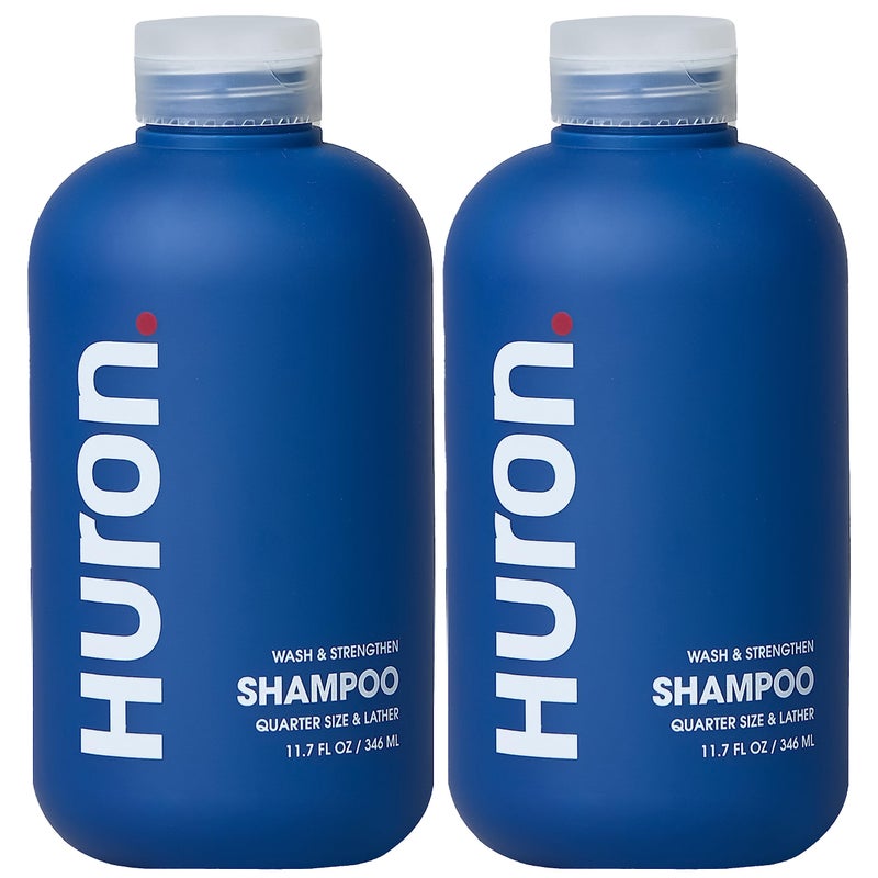 Huron Mens Shampoo  Mens Daily Shampoo for Full  Strong Hair Nourishment for Mens Hair with Argan Oil  Vitamins E and B5117oz 2 Pack
