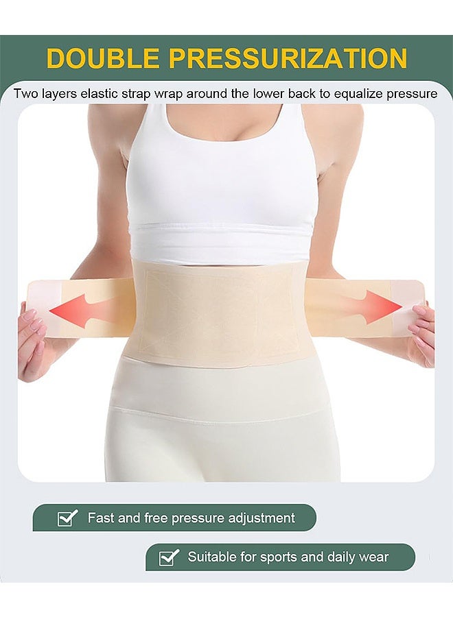 GD Sports Back Brace with 2 Lumbar Pad for Men and Women- Adjustable Breathable Back Support Belt Back Belt with Adjustable Straps for Sciatica Herniated Disc Scoliosis Back Pain Relief Heavy lifting - Skin Color - Image 5