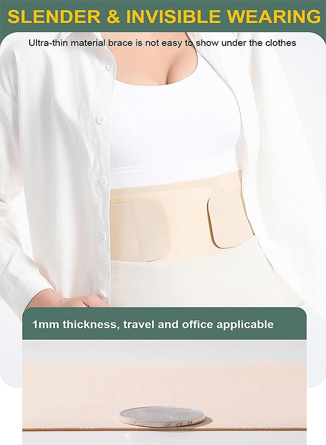 GD Sports Back Brace with 2 Lumbar Pad for Men and Women- Adjustable Breathable Back Support Belt Back Belt with Adjustable Straps for Sciatica Herniated Disc Scoliosis Back Pain Relief Heavy lifting - Skin Color - Image 4