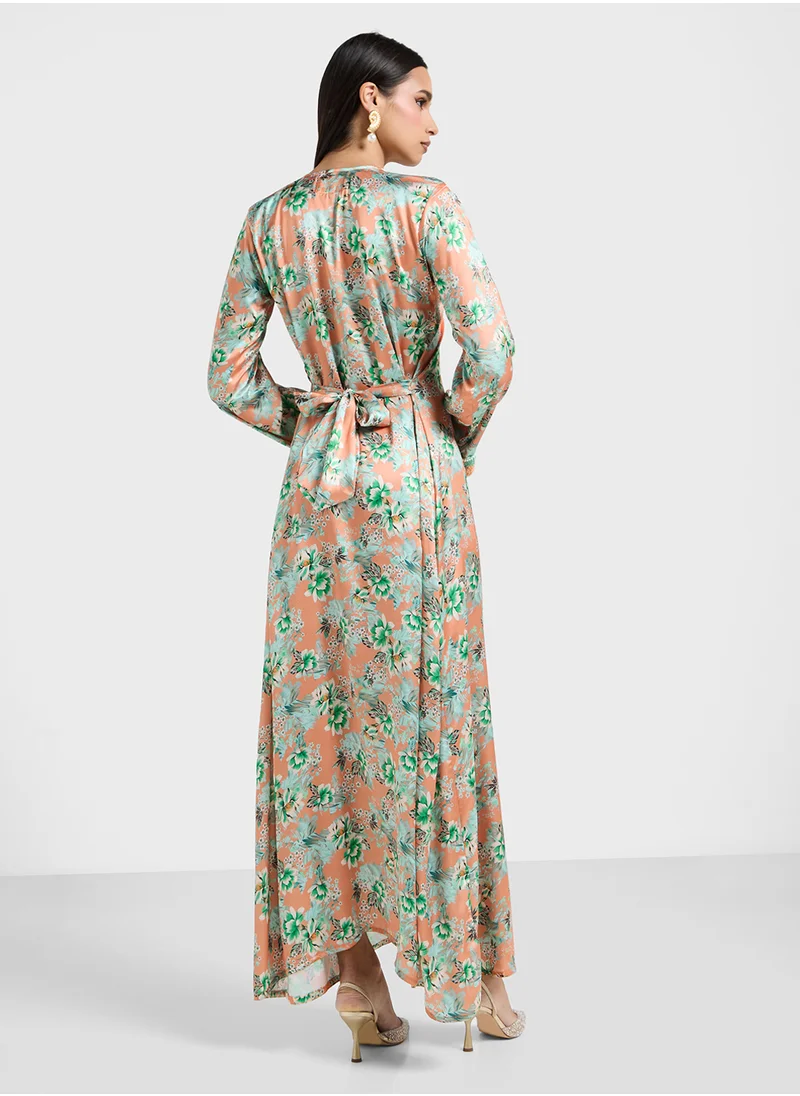 ارابيان كلوزيت Embellished Belted Jalabiya