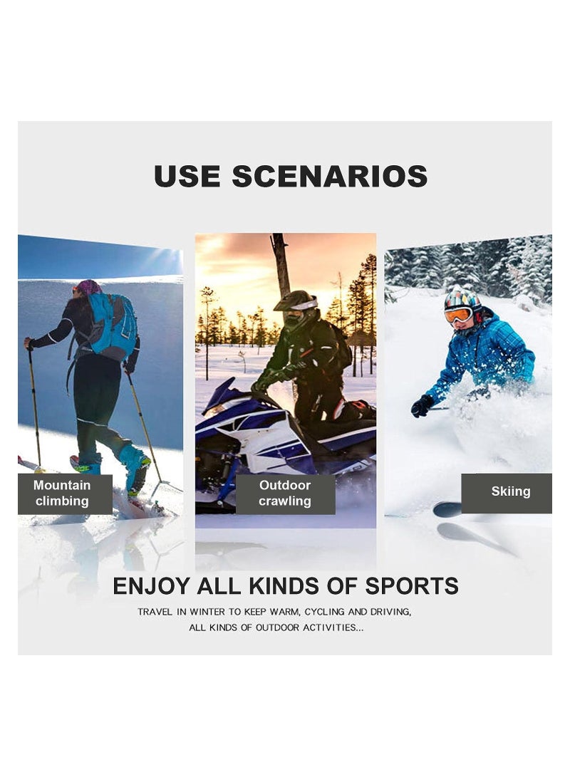 KASTWAVE قناع وجه مقاوم للرياح وغطاء للرقبة، وشاح رقبة للدراجات النارية مع شبكة قابلة للتنفس، للجنسين متعدد الوظائف في الشتاء، وشاح مرن لتدفئة الرقبة للتزلج وركوب الدراجات النارية والرياضة - Image 3