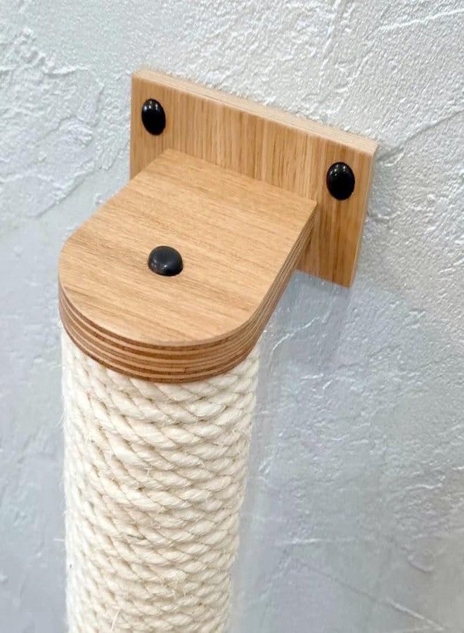 Keebori Wall Mounted Wooden cat Bridge with Climbing Hammock and Cat Face Shelf Indoor Cat Furniture for Activity and Relaxation Durable Climbing Wall Toy for Cats (Scratching Post) - Image 5