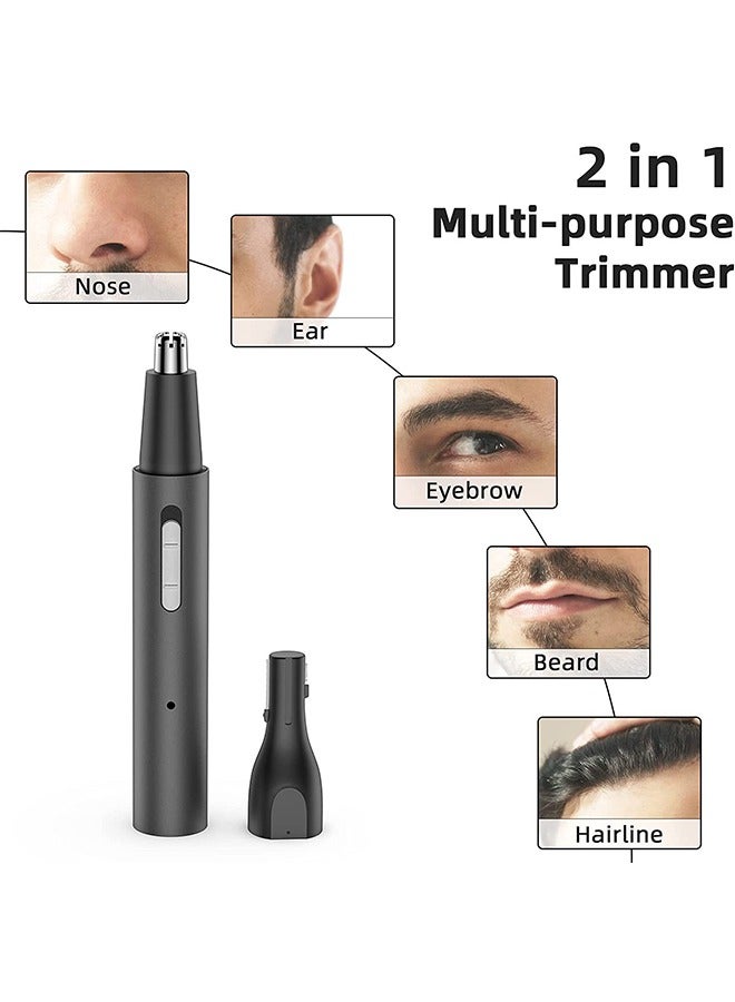 GKK Nose Hair Trimmer for Men Rechargeable Ear and Nose Hair Trimmer for Men and Women Professional Painless Eyebrow & Facial Hair Trimmer with Powerful Motor and Dual-Edge Blades Easy Cleansing - Image 3