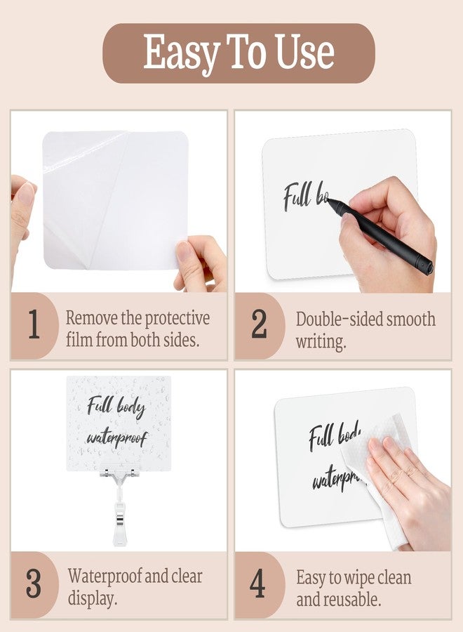 Mlici Mini Plastic Chalkboard Sign with Clip, 8 Pack Small Dry Erase Whiteboard 5.8 x 4.1 Inch - Double Sided Reusable Message Board for Kids, Classroom, Supermarket, Party - for Liquid Chalk Markers - Image 4