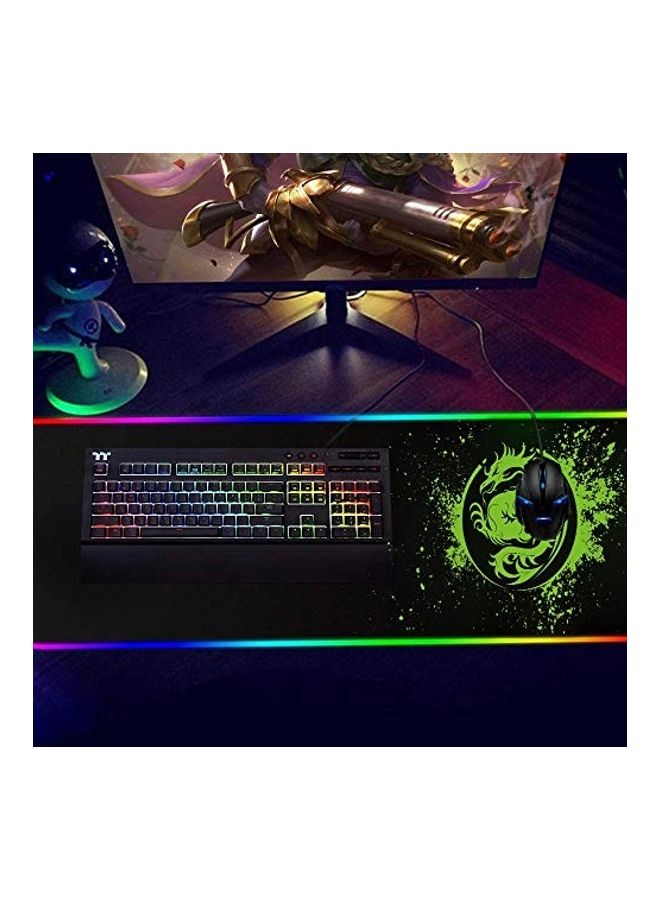 trvaago Large Anime Dragon Keyboard Mat - 15 Light Modes, High Performance, Extended Mouse Pad & Keyboard Mat Combined - Gaming Mat 31.5 X 12in (Red) - Image 3