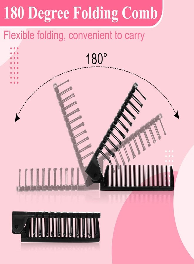 Zhjianup Foldable Hair Combs In Bulk, Individually Wrapped Multicolour Folding Comb, Women Men Pocket Size Double Headed Mini Hair Brush Styling Tool for Travel Hotel Homeless Shelter Charity Church(25 Pack) - Image 3