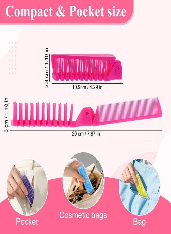 Zhjianup Foldable Hair Combs In Bulk, Individually Wrapped Multicolour Folding Comb, Women Men Pocket Size Double Headed Mini Hair Brush Styling Tool for Travel Hotel Homeless Shelter Charity Church(25 Pack) - Image 2