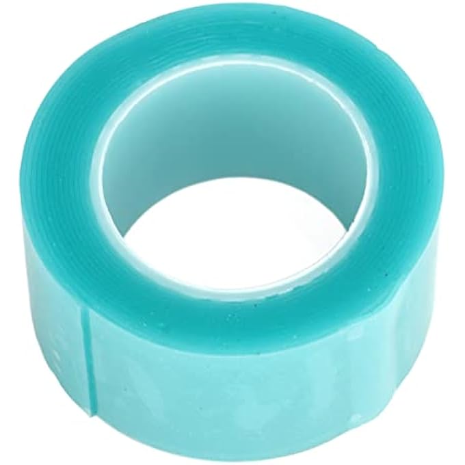 Domary DIY Tape Balloon, Strong and Elastic Transparent Bubble for Kids, with Straws and Decorative Fillings, Ideal Family and Friends (Blue) - Image 1