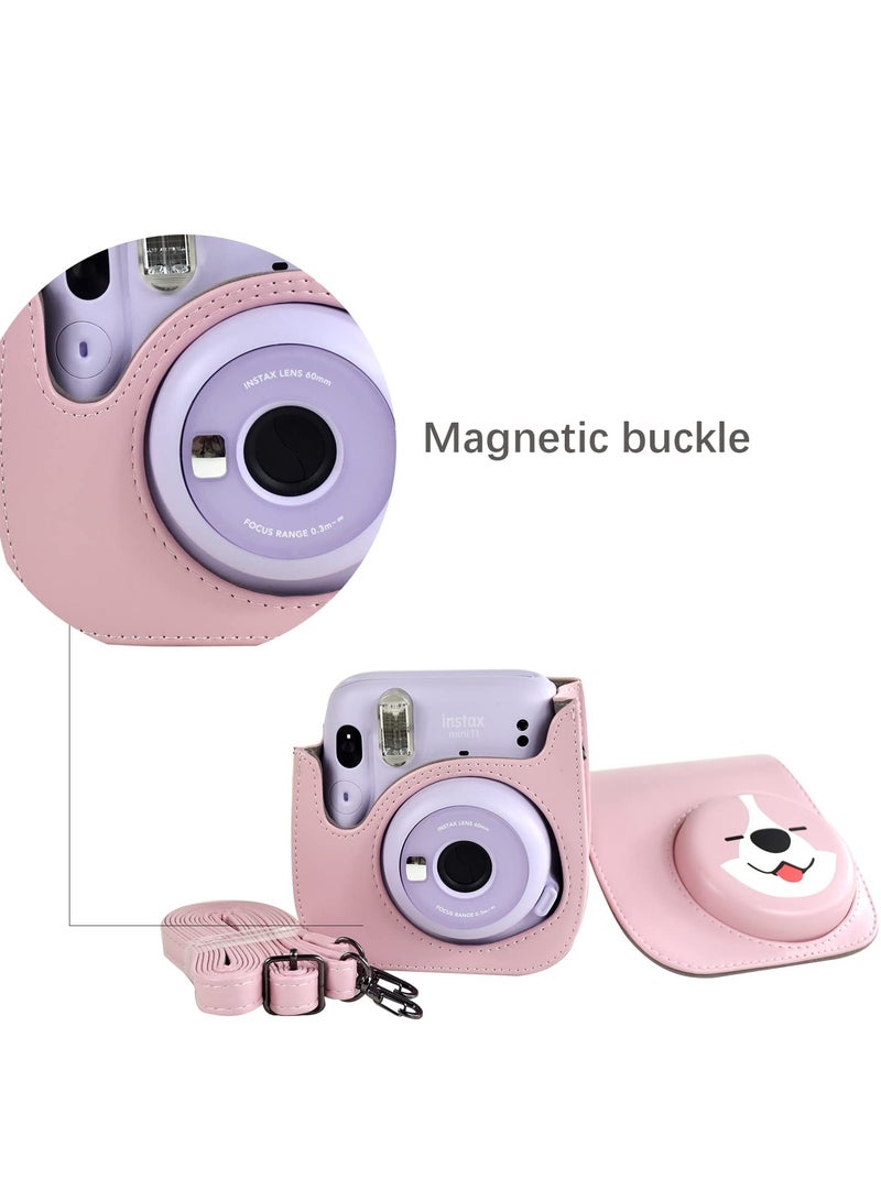 Fujifilm Instax Mini 11/9/8 Camera Case with Accessory Pocket and Adjustable Detachable Shoulder Strap for Instant Film Photography - Image 3