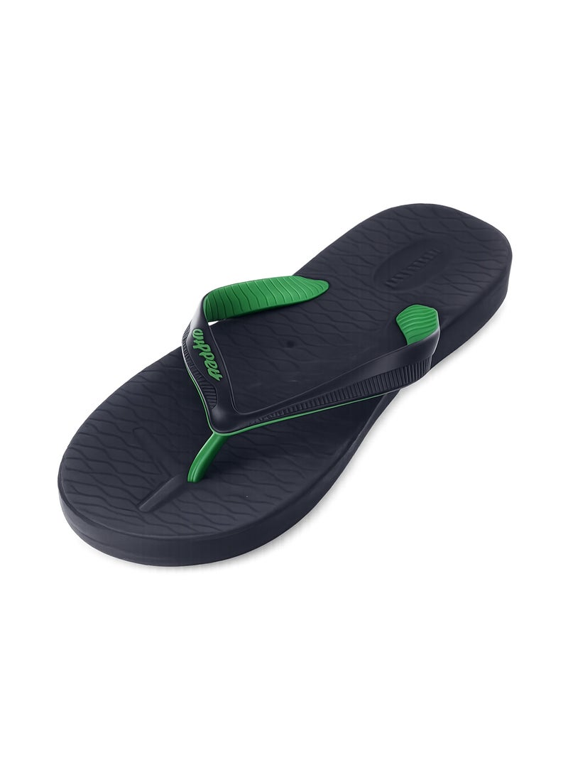 EXPRESS Wave Slipper - Black × light green - Image 1