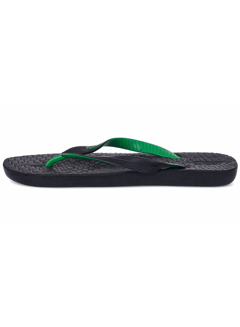 EXPRESS Wave Slipper - Black × light green - Image 2