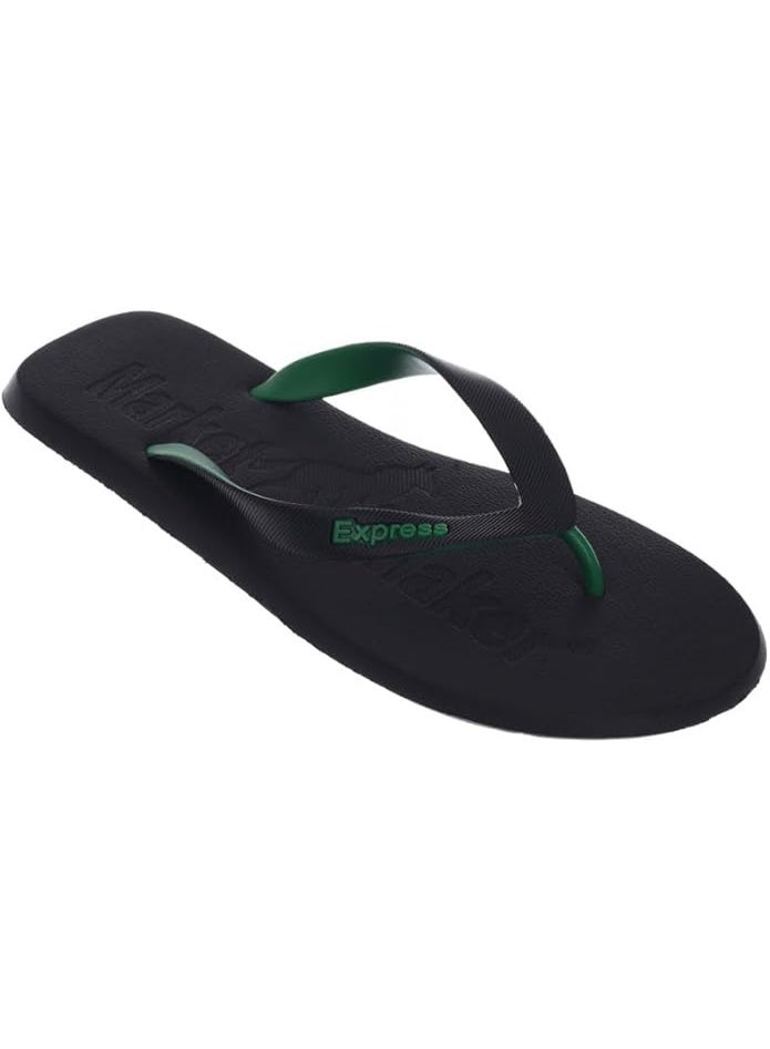 EXPRESS Wave Slipper - Black × light green - Image 3