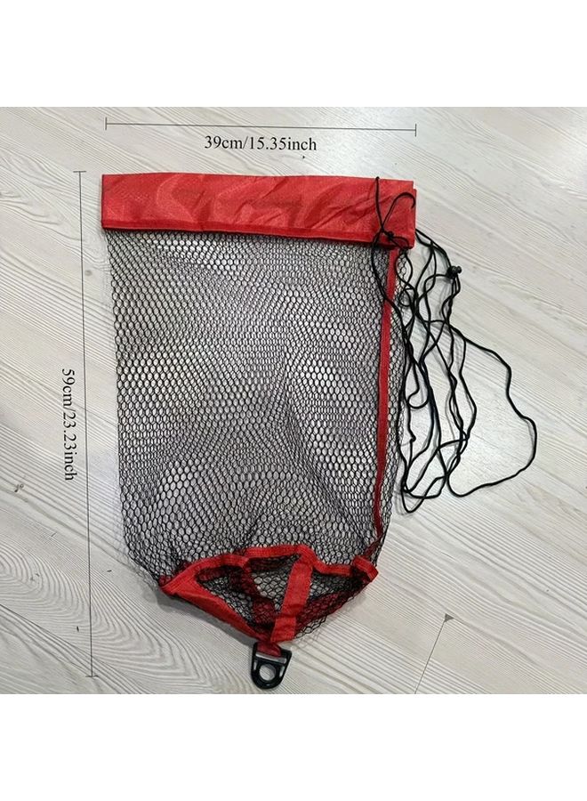حقيبة صيد شبكية متينة من النايلون مع مساحة تخزين قفص شبكي خفيف الوزن للغطس - Image 3