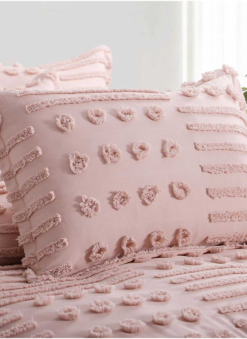 Family Bed Plain embroidered cotton quilt 3 pieces, size 220 x 240 cm, model 4102 from Family Bed 